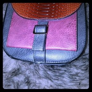 Small faux snake skin crossbody